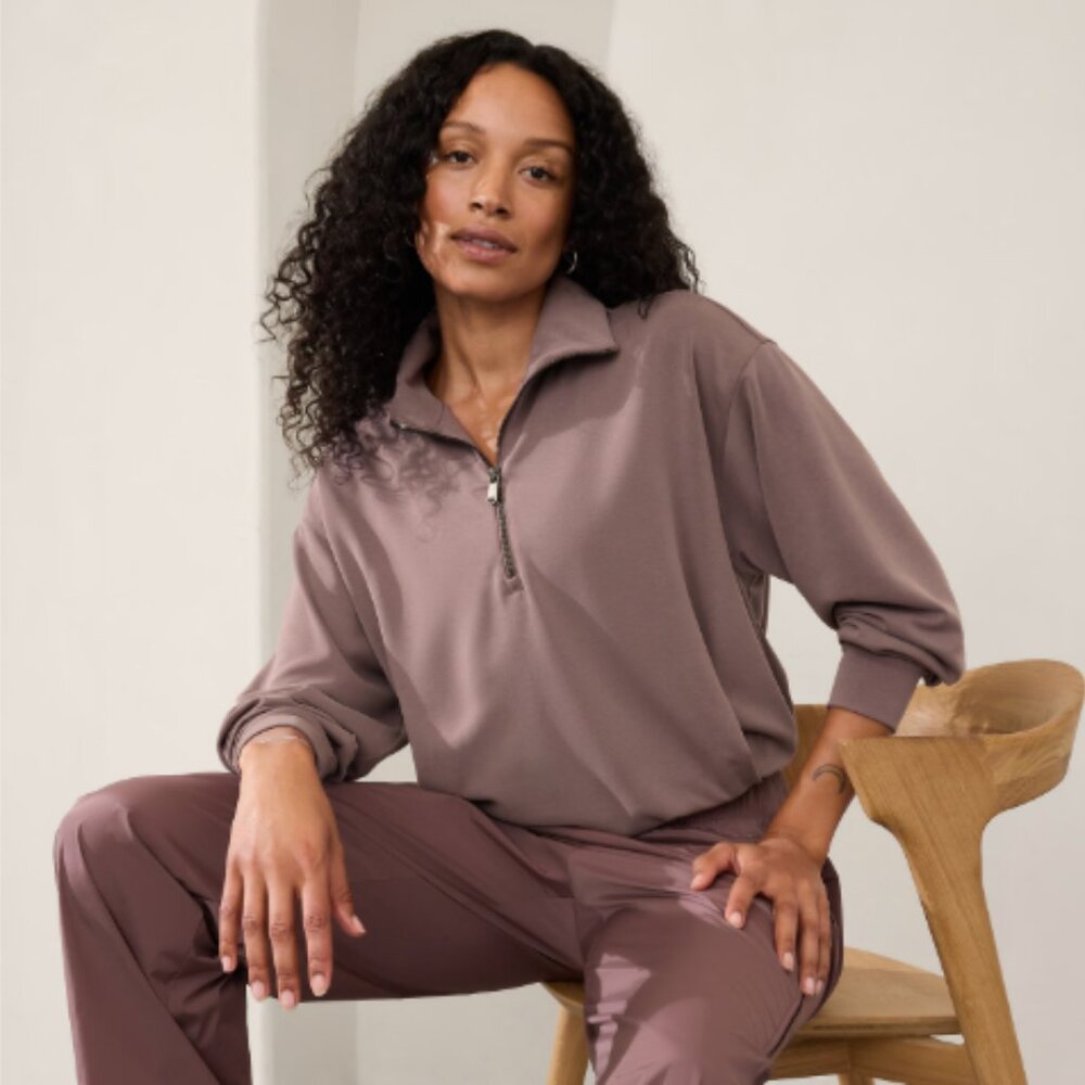 EUC Athleta seasoft matching set smoky rose
